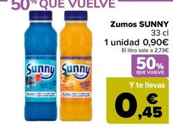 Oferta de Sunny - Zumos por 0,9€ en Carrefour