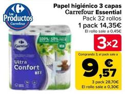 Oferta de Carrefour - Papel Higienico 3 Capas por 14,35€ en Carrefour