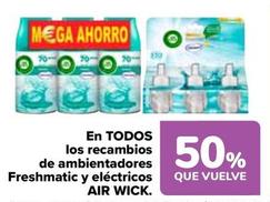 Oferta de Air Wick - En Todos Los Recambios De Ambientadores Freshmatic Y Electricos en Carrefour