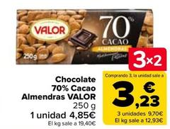 Oferta de Valor - Chocolate 70% Cacao Almendras por 4,85€ en Carrefour