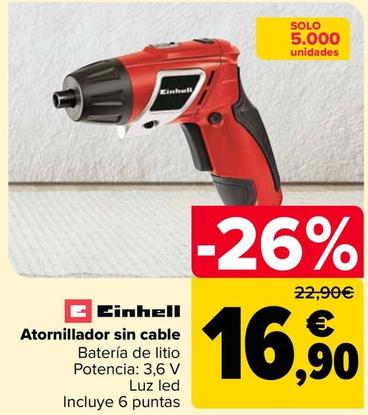 Oferta de Einhell - Atornillador Sin Cable por 16,9€ en Carrefour