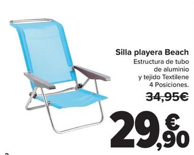 Oferta de Silla Playera Beach por 29,9€ en Carrefour