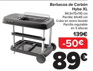 Oferta de Barbacoa De Carbón  Hyba Xl por 89€ en Carrefour