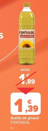 Oferta de Fontasol - Aceite de girasol   por 1,39€ en Carrefour