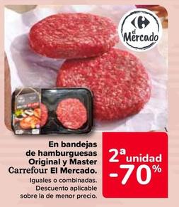Oferta de Carrefour - En Bandejas  De Hamburguesas  Original y Master  El Mercado en Carrefour