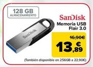Oferta de Sandisk - Memoria Usb Flair 30 por 13,89€ en Carrefour