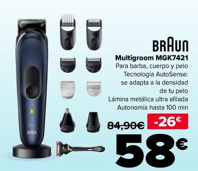 Oferta de Braun - Multigroom MGK7421 por 58€ en Carrefour