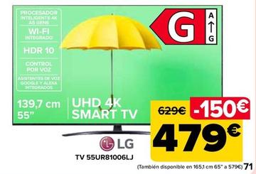 Oferta de LG - Tv 55UR81006LJ por 479€ en Carrefour