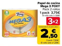 Oferta de Foxy - Papel De Cocina  Mega 3  por 3,55€ en Carrefour