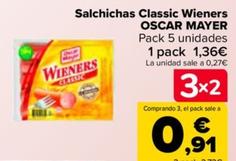 Oferta de Oscar Mayer - Salchichas  Classic Wieners   por 1,26€ en Carrefour