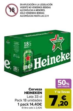 Oferta de Heineken - Cerveza   por 14,4€ en Carrefour