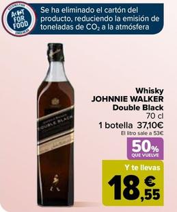 Oferta de Johnnie Walker - Whisky  Double Black por 37,1€ en Carrefour