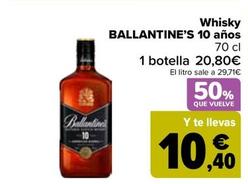 Oferta de Ballantine's - Whisky 10 años por 20,8€ en Carrefour