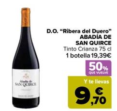 Oferta de Abadía de San Quirce - D.O. “Ribera del Duero" por 19,39€ en Carrefour