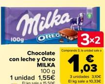 Oferta de Milka - Chocolate Con Leche Y Oreo por 1,55€ en Carrefour