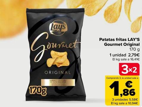 Oferta de Lay's - Patatas Fritas Gourmet Original por 2,79€ en Carrefour