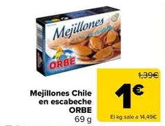 Oferta de Orbe - Mejillones Chile En Escabeche por 1€ en Carrefour