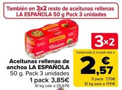 Oferta de La Española - Aceitunas Rellenas De Anchoa por 3,85€ en Carrefour