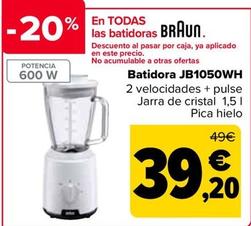 Oferta de Braun - Batidora Jb1050Wh por 39,2€ en Carrefour