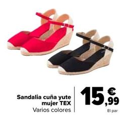 Oferta de Tex - Sandalia Cuña Yute Mujer  por 15,99€ en Carrefour