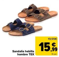 Oferta de Tex - Sandalia Hebilla Hombre  por 15,99€ en Carrefour