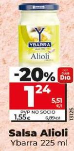 Oferta de Ybarra - Salsa Alioli por 1,24€ en Dia