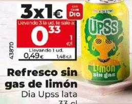 Oferta de Dia Upss - Refresco Sin Gas De Limon por 0,49€ en Dia