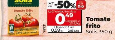 Oferta de Solís - Tomate Frito por 1,29€ en Dia
