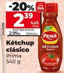 Oferta de  Prima - Ketchup Clasico por 2,39€ en Dia
