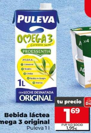 Oferta de Puleva - Bebida Lactea Omega 3 Original por 1,69€ en Dia