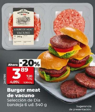 Oferta de Seleccion De Dia - Burger Meat De Vacuno por 3,89€ en Dia