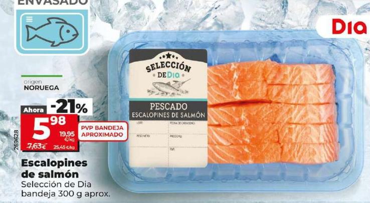 Oferta de Seleccion De Dia - Escalopines De Salmon por 5,98€ en Dia
