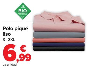 Oferta de Polo Piqué Liso por 6,99€ en Carrefour