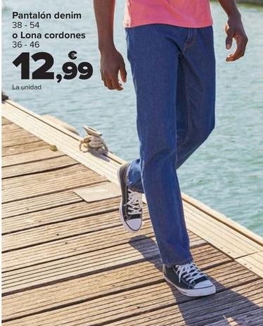 Oferta de Pantalón Denim O Lona Cordones por 12,99€ en Carrefour