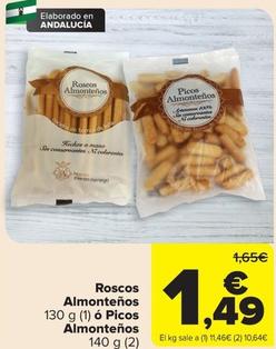 Oferta de Roscos Almonteños Ó Picos Almonteños por 1,49€ en Carrefour