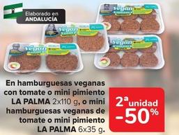 Oferta de La Palma -  Hamburguesas Veganas Con Tomate O Mini Pimiento  en Carrefour