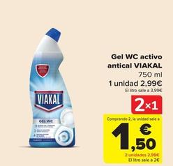 Oferta de Viakal - Gel Wc Activo Antical por 2,99€ en Carrefour