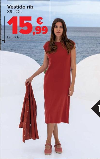Oferta de Vestido Rib por 15,99€ en Carrefour