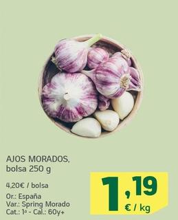 Oferta de AJOS MORADOS por 1,19€ en HiperDino