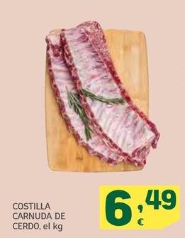 Oferta de Costilla Carnuda De Cerdo por 6,49€ en HiperDino