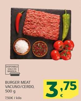 Oferta de Burger Meat Vacuno/Cerdo por 3,75€ en HiperDino