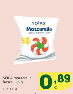 Oferta de Spiga - Mozzarella Fresca por 0,89€ en HiperDino