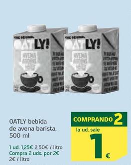 Oferta de Oatly - Bebida De Avena Barista por 1,25€ en HiperDino