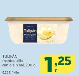 Oferta de Tulipán - Mantequilla Con o Sin Sal por 1,25€ en HiperDino