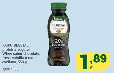 Oferta de Kaiku Begetal - Proteina Vegetal Whey Sabor Chocolate por 1,89€ en HiperDino