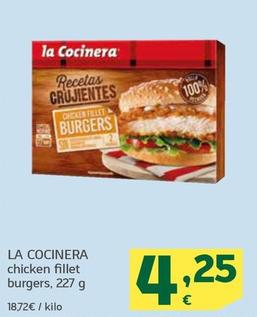 Oferta de La Cocinera - Chicken Fillet Burgers por 4,25€ en HiperDino
