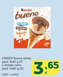 Oferta de Kinder - Bueno White por 3,65€ en HiperDino