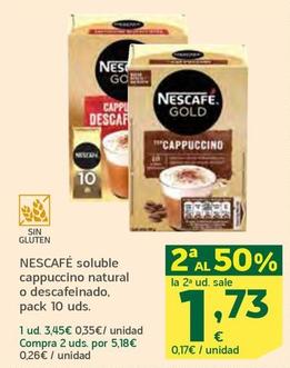 Oferta de Nescafé - Soluble Cappuccino Natural por 3,45€ en HiperDino