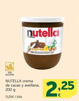 Oferta de Nutella - Crema De Cacao Y Avellana por 2,25€ en HiperDino