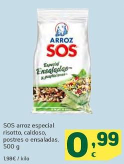 Oferta de Sos - Arroz Especial Risotto, Caldoso, Postres O Ensaladas por 0,99€ en HiperDino